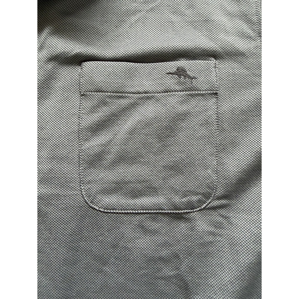Tommy Bahama San Lucio Stretch Grey New Medium M Short Sleeve Button Up - Picture 7 of 9